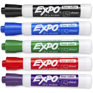 Expo Low Odor Dry Erase Marker | Chisel Tip, Viết lông bảng EXPO nhiều màu, không mùi, an toàn