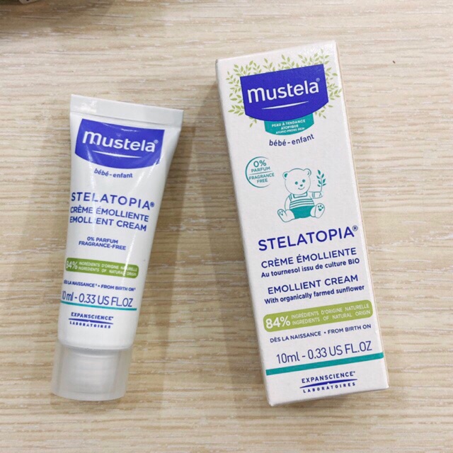 ✅Mustela Kem Dưỡng Da Mặt Và Cơ Thể Cho Trẻ Sơ Sinh &amp; Em Bé Da Chàm Thể Tạng Mustela (10ml)