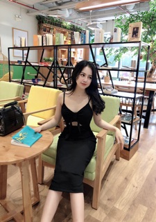 Đầm Body Hai Dây Thăt Nơ
