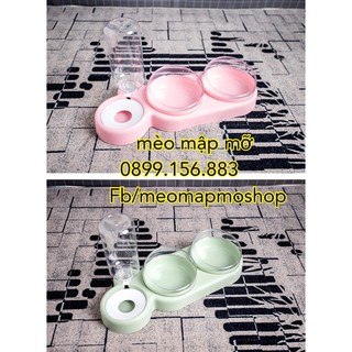 KHAY ĂN ĐÔI KÈM BÌNH NƯỚC CHÓ MÈO
