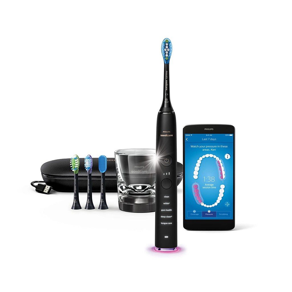 Bàn chải điện Philips Sonicare DiamondClean Smart 9500 Rechargeable Electric Toothbrush [Hàng Mỹ]