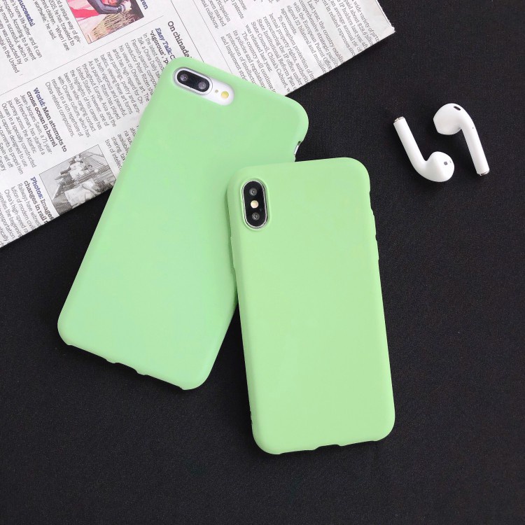 vivo 1609 1606 1611 1610 1601 1603 1716 1723 1718 1726 1713 1714 1724 1725 1727 1728 1719 Matcha green TPU silica gel solid color mobile phone case Simple plain mobile phone shell Soft shell of anti falling mobile phone protective cover