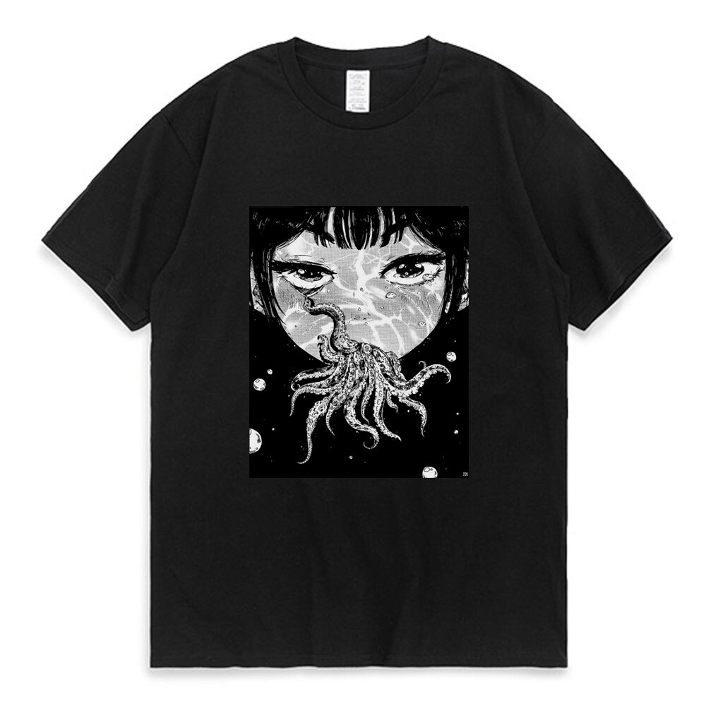 Áo thun Omori cổ điển, cổ chữ O ngoại cỡ, thoáng mát