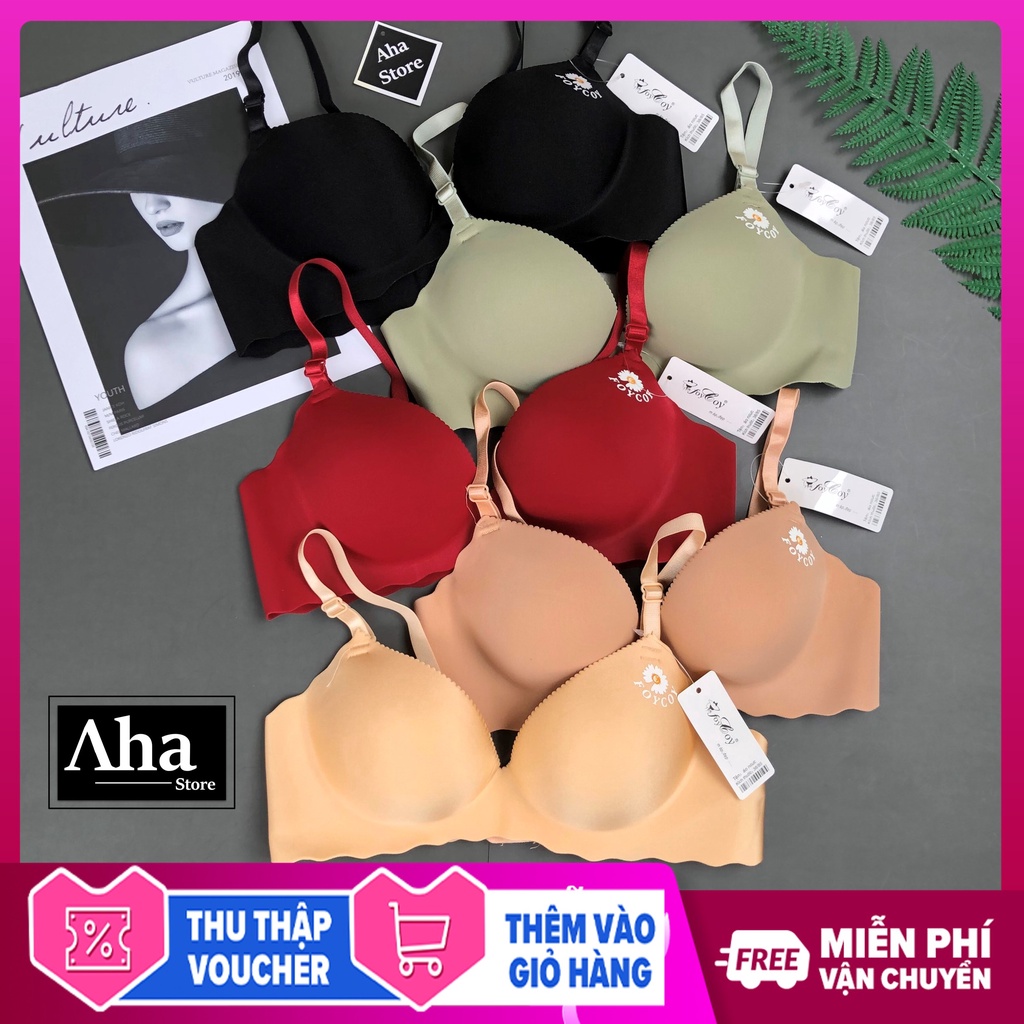 Áo lót nữ su đúc HOA CÚC đệm vừa 3 cm nâng ngực bàn tay, chống xệ [Aha Store]