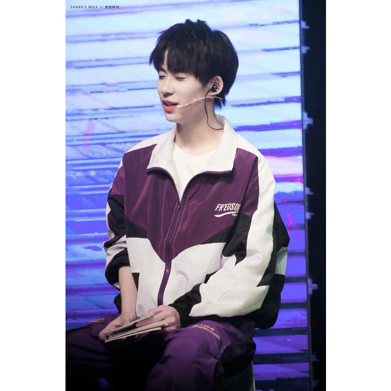 Áo Khoác Bóng Chày Phối Màu Cá Tính Cho Nam Nữ Áo Khoác Gió Dù Unisex Form Rộng Tím Trắng Đen Xanh Thể Thao Bomber