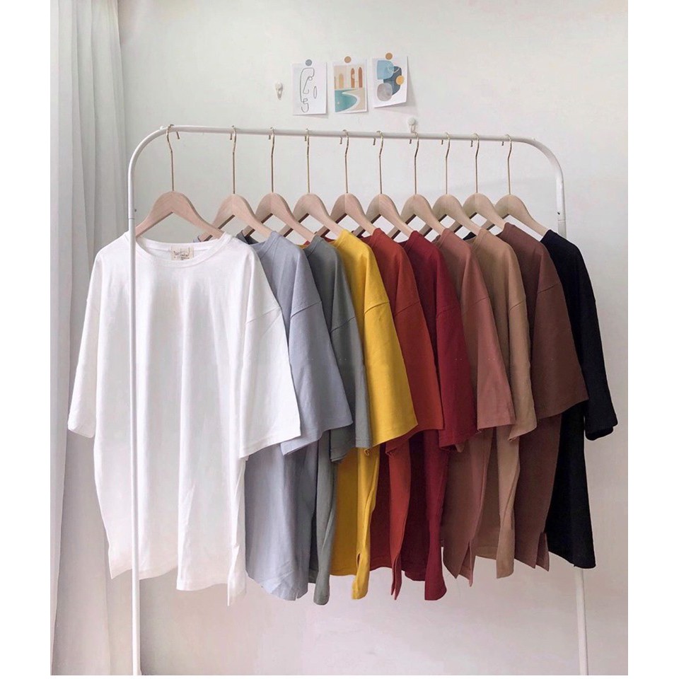 ÁO THUN TRƠN BASIC TAY LỠ OVERSIZE FORM HÀN QUỐC SIÊU ĐẸP - NHIỀU MÀU LỰA CHỌN