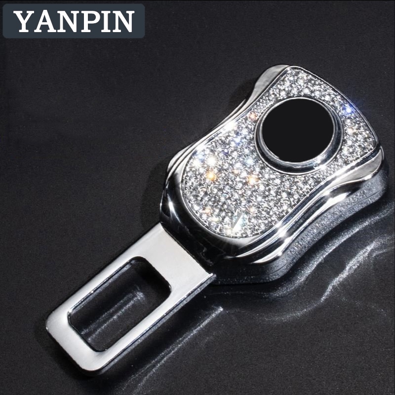 Chốt Khóa Dây Đai An Toàn Đính Đá Kim Cương Dành Cho Xe Hơi Peugeot 2008 3008 4008 5008 308 408 508 301