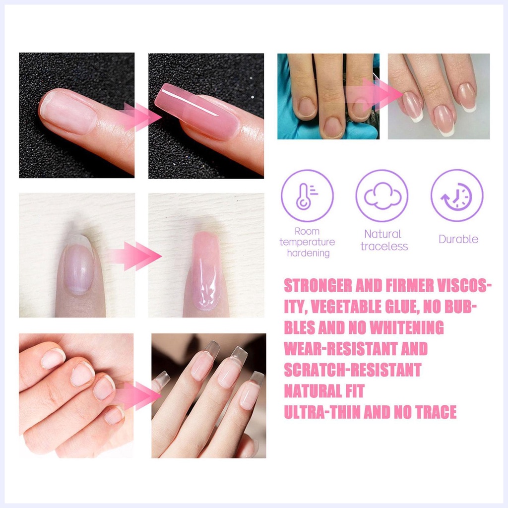 Sơn móng tay dạng gel trong suốt để tăng trưởng móng tay và chăm sóc móng tay để sơn móng tay sáng bóng