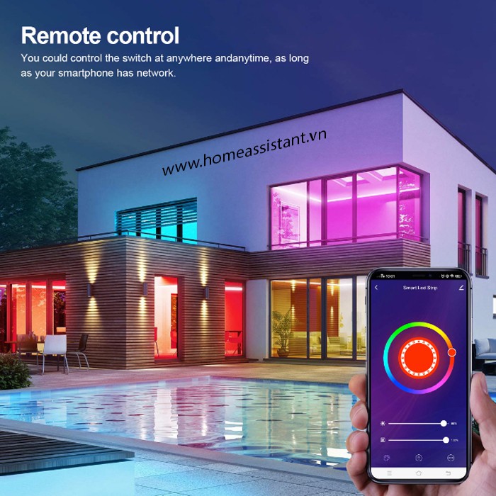 Bộ Đèn Led Dây 15m Đổi Màu RGB Zigbee 3.0 Tuya Nháy Theo Nhạc ZHUE-02  Zigbee2MQTT ZHA Hass
