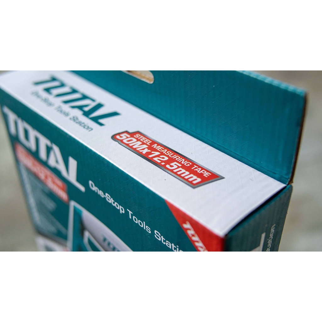 Thước cuộn thép 50m, bề rộng lá thước 12.5mm, đo lường, đo đạc chính xác Total TMT710506