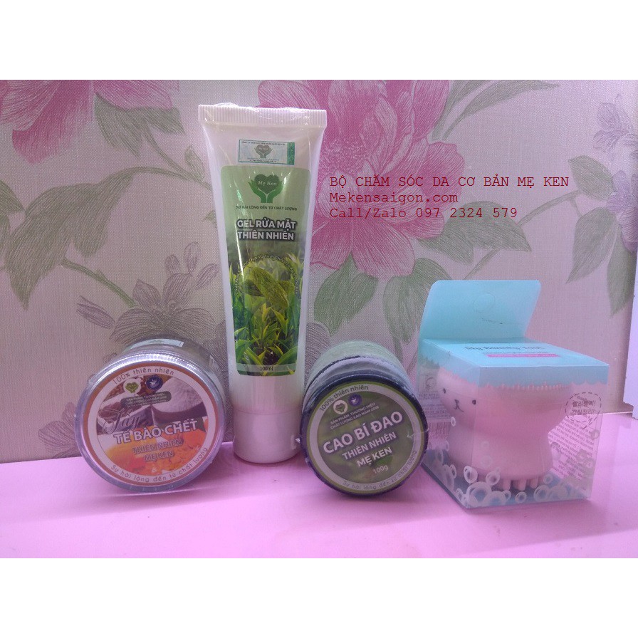 MUA BỘ SẢN PHẨM CHĂM SÓC DA CƠ BẢN THIÊN NHIÊN MẸ KEN-tặng kèm con bạch tuộc rửa mặt trị giá 65k