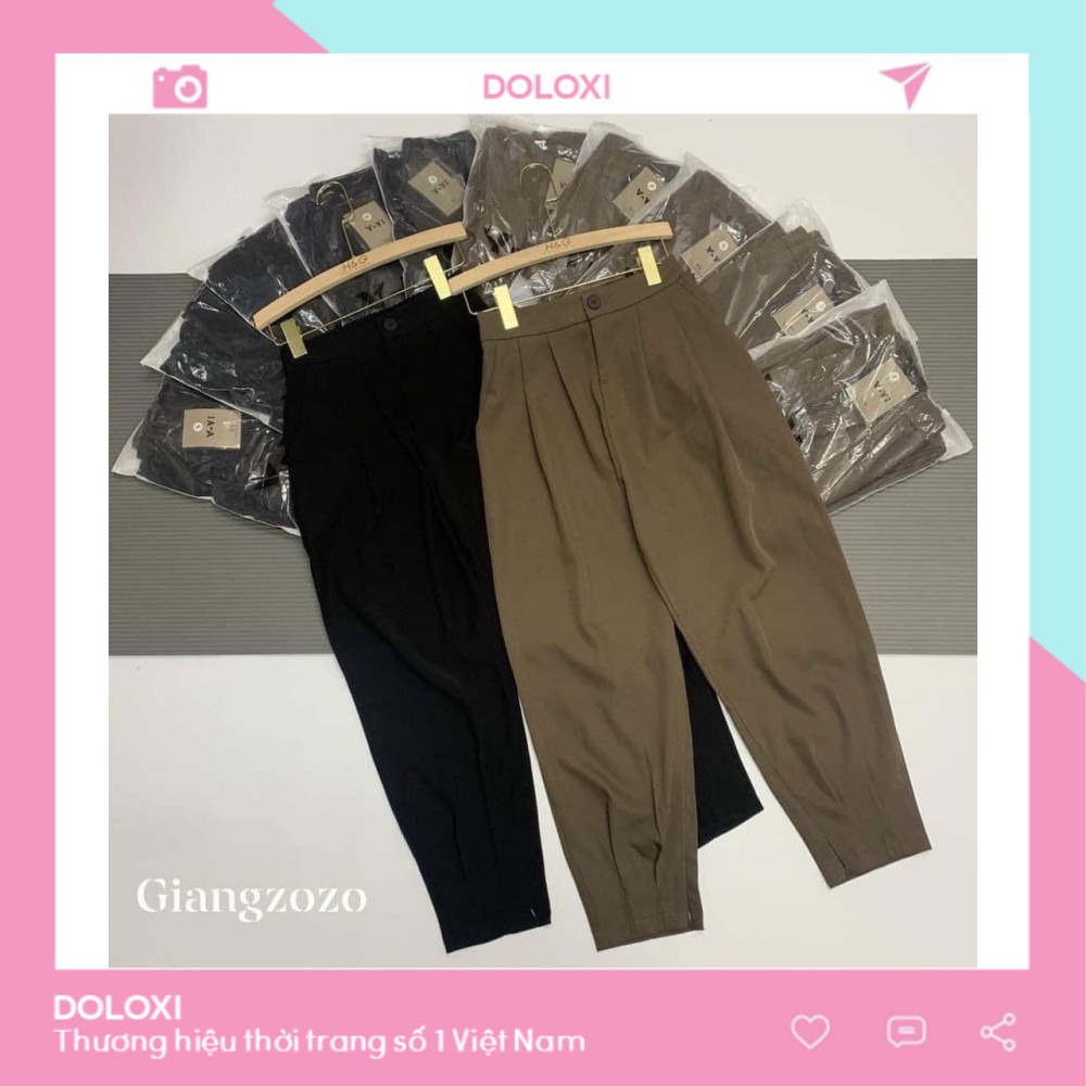 [Mã FAMAYWA giảm 10K đơn 50K] Quần baggy nữ công sở cạp cao dáng thụng xếp ly gấu khóa lưng chun cao cấp Hàn Quốc Q115