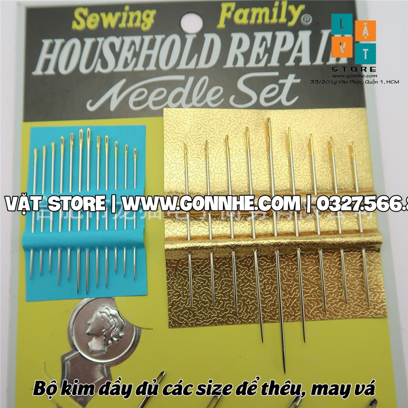 Bộ 27 kim may tay, thêu chuyên nghiệp, tiện dụng trong gia đình - embroidery needles