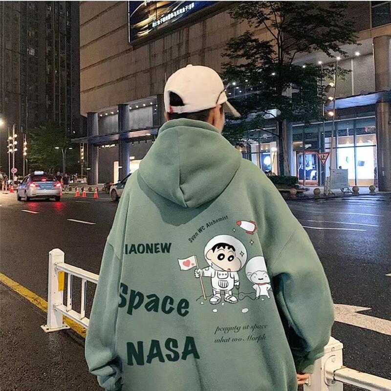 Áo Hoodie Tay Dài In Họa Tiết Hoạt Hình Phong Cách Nhật Bản Thời Trang Mùa Đông Cho Nam Cỡ M-5XL