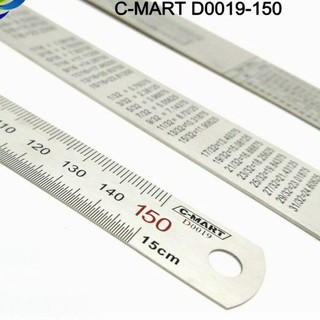 Thước thép thẳng D0019-150 C-MART