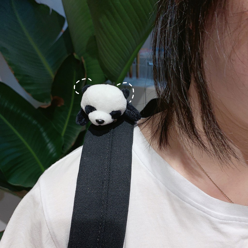 Pin cài áo, cài balo dạng bông hình gấu trúc Panda