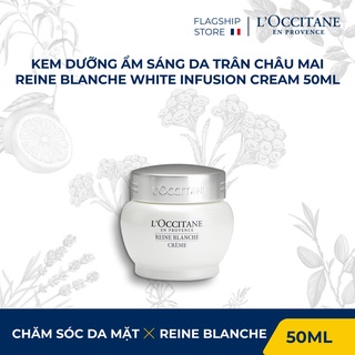 Kem Dưỡng Ẩm Sáng Da Trân Châu Mai Reine Blanche White Infusion Cream 50ml L'Occitane
