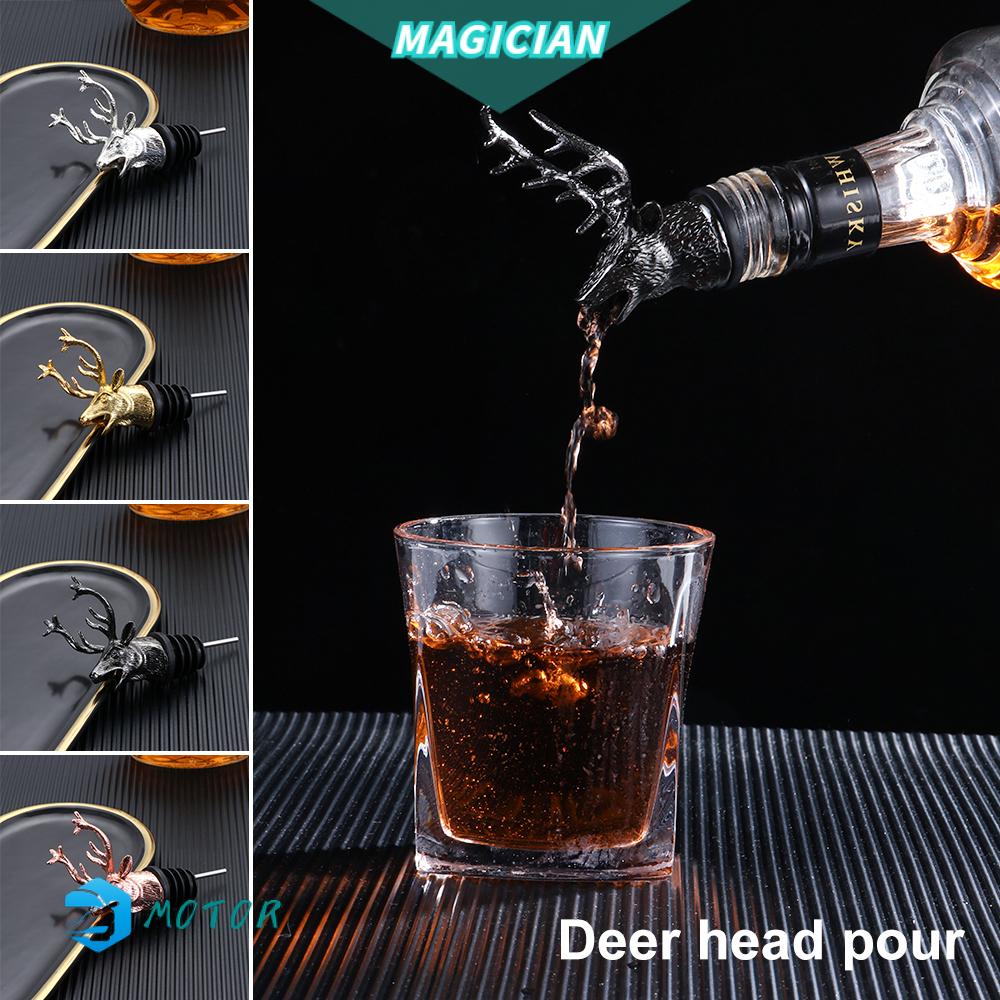 Nắp vòi rót rượu bằng hợp kim kẽm hình đầu hươu độc lạ
