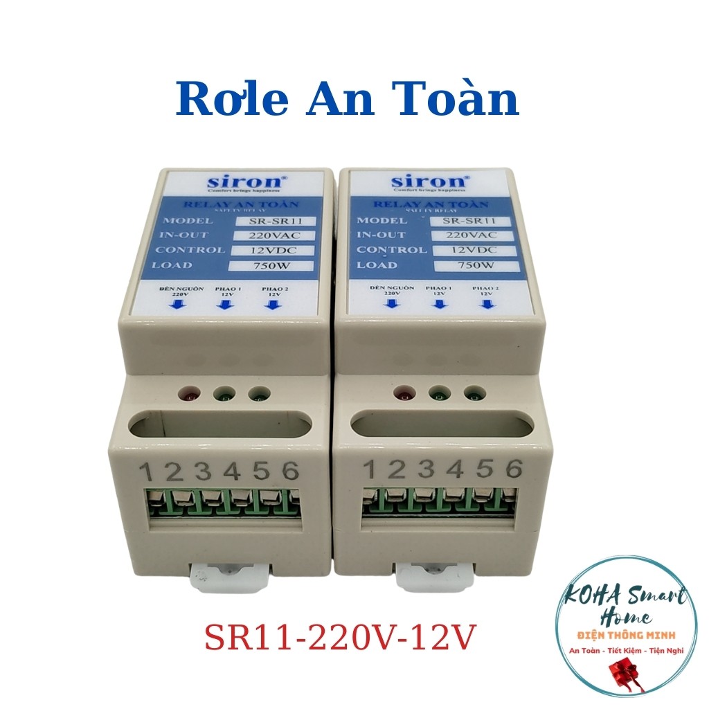 Role an toàn cho phao điện máy bơm nước - Bộ chuyển nguồn phao 12V Siron SR11 chính hãng