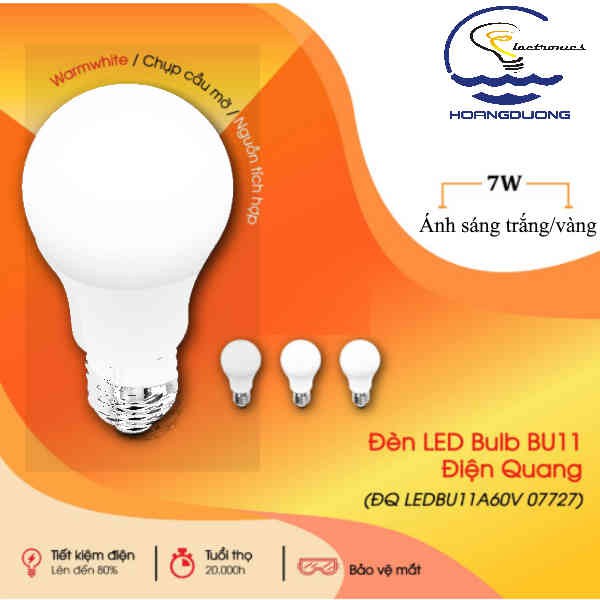 Bóng led bulb Điện Quang 7W BU11 (sáng trắng)