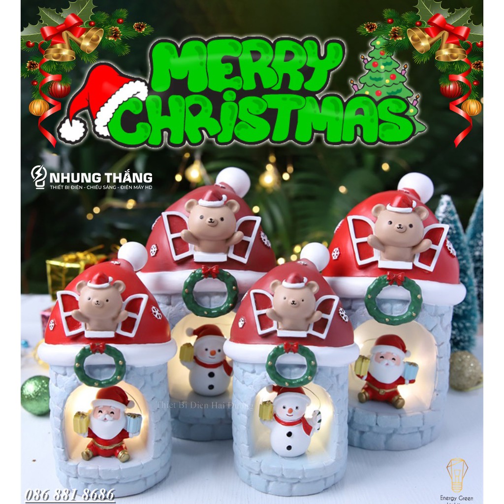 [ Quà Tặng Giáng Sinh ] Nhiều Mẫu Đèn Ngủ Ông Già Noel Và Người Tuyết Siêu Dễ Thương - Trang Trí Giáng Sinh - Dùng Pin