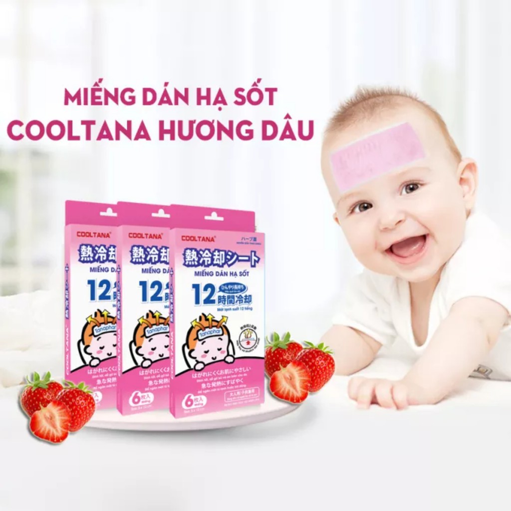 (CHÍNH HÃNG) MIẾNG DÁN HẠ SỐT HƯƠNG DÂU