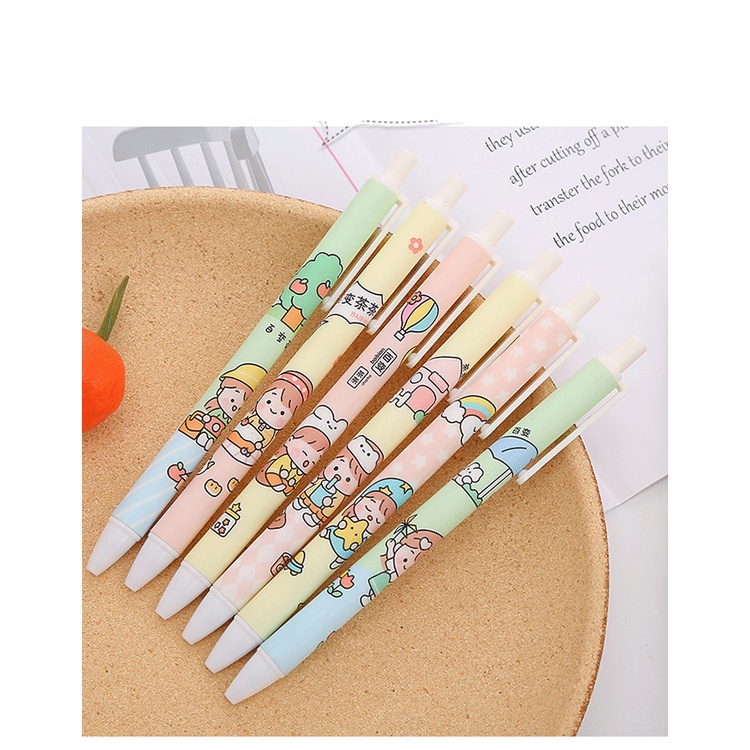 Bút Mực Nước Dạng Nhấn Hình Trà Trái Tim Cô Gái / Trà Xanh Sáng Tạo Có Độ Dày Cao Cho Học Sinh Ruột bút gel bút gel nhiều màu Bút bi bấm bút nhiều màu bút bi cute mực đen