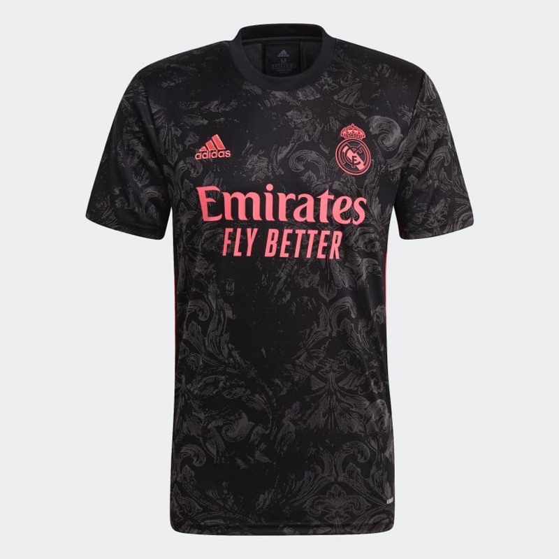 Áo thun bóng đá thể thao nam Adidas Real Madrid Đen 3 JSY chính hãng (bao check store)