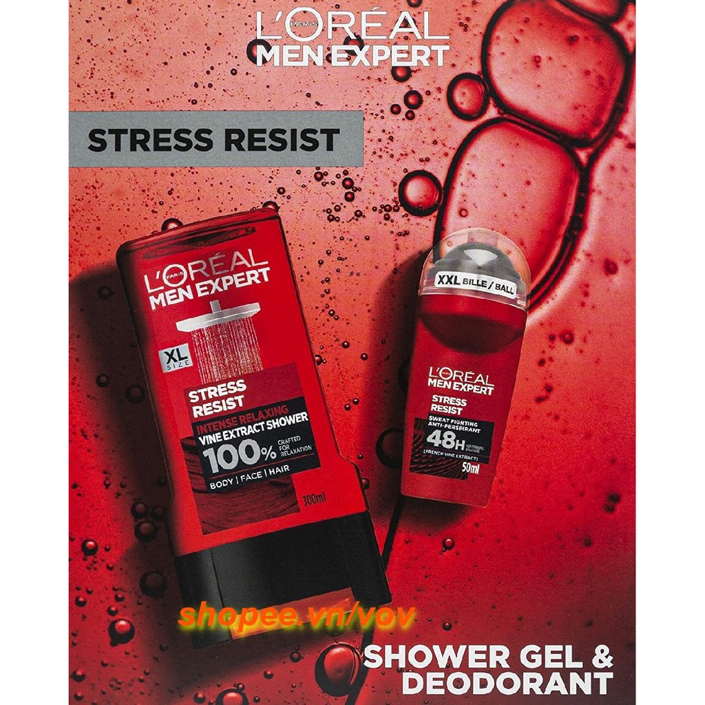 Gel Tắm Nam Loreal 300ml Stress Resist Men Expert Chính Hãng.