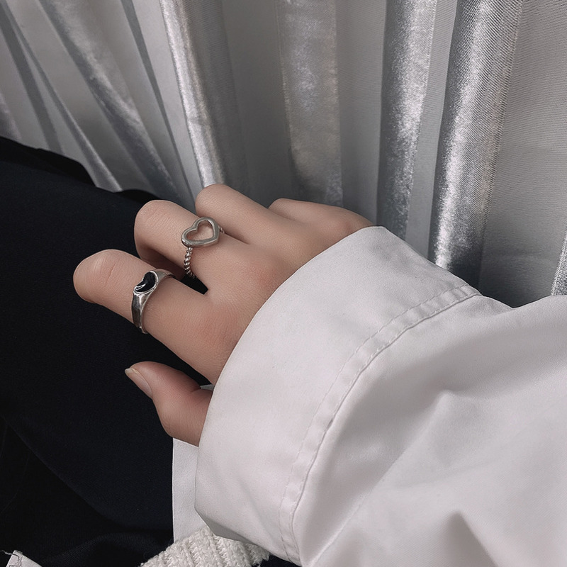 Nhẫn Hở Kiểu Dáng Đơn Giản Phong Cách Hàn Quốc