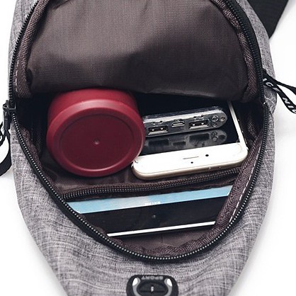 Túi đeo chéo ngực nam nữ unisex vải canvas phong cách thời trang Hàn Quốc