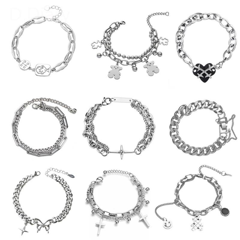 Vòng Tay Bạc Thiết Kế Đơn Giản Thời Trang Hàn Quốc