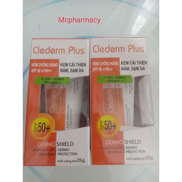 Kem chống nắng Clederm Plus SpF 50+ 2 in 1 cải thiện nám, sạm da