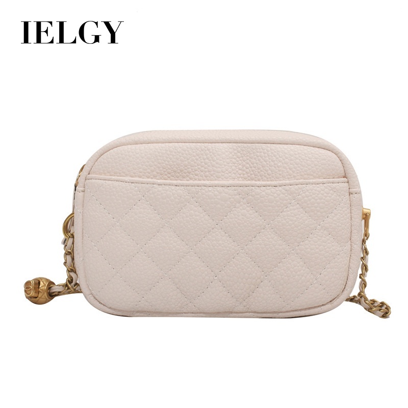 Túi đeo chéo IELGY dây đeo phối xích nhiều màu tùy chọn phong cách thời trang cho nữ