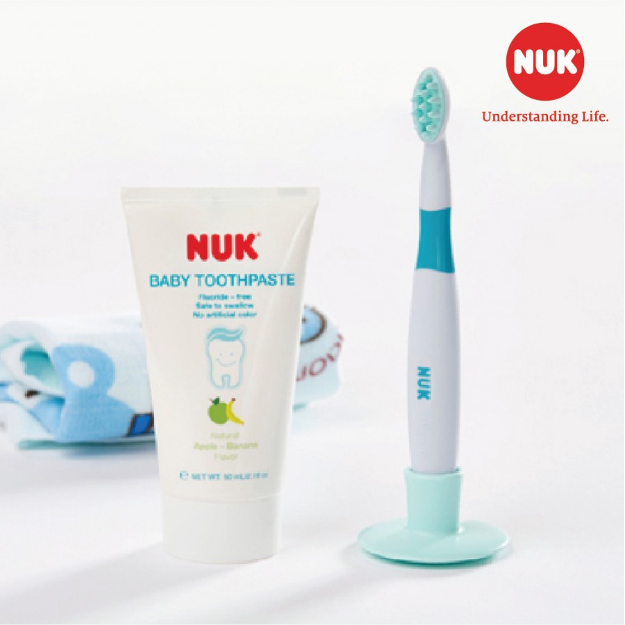 BỘ BÀN CHẢI VÀ KEM ĐÁNH RĂNG NUK CHO BÉ 3-36 THÁNG - NU21438