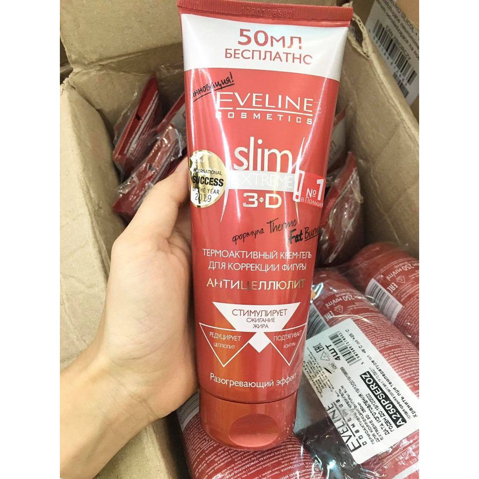 [Vỏ Đỏ] Kem tan mỡ Eveline Slim Extreme 3D