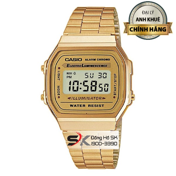 Đồng Hồ Unisex CASIO Chính Hãng Anh Khuê A168WG-9WDF