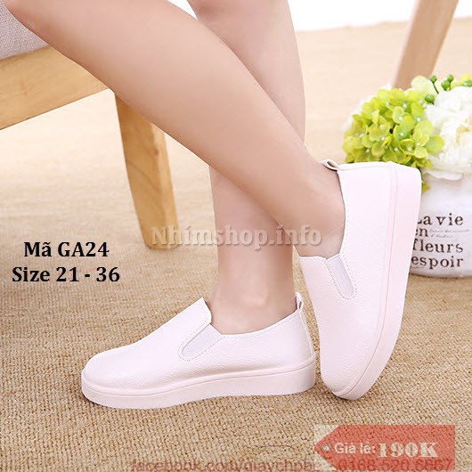 Giày Slip Ons Trẻ Em 1 - 12 Tuổi GA24