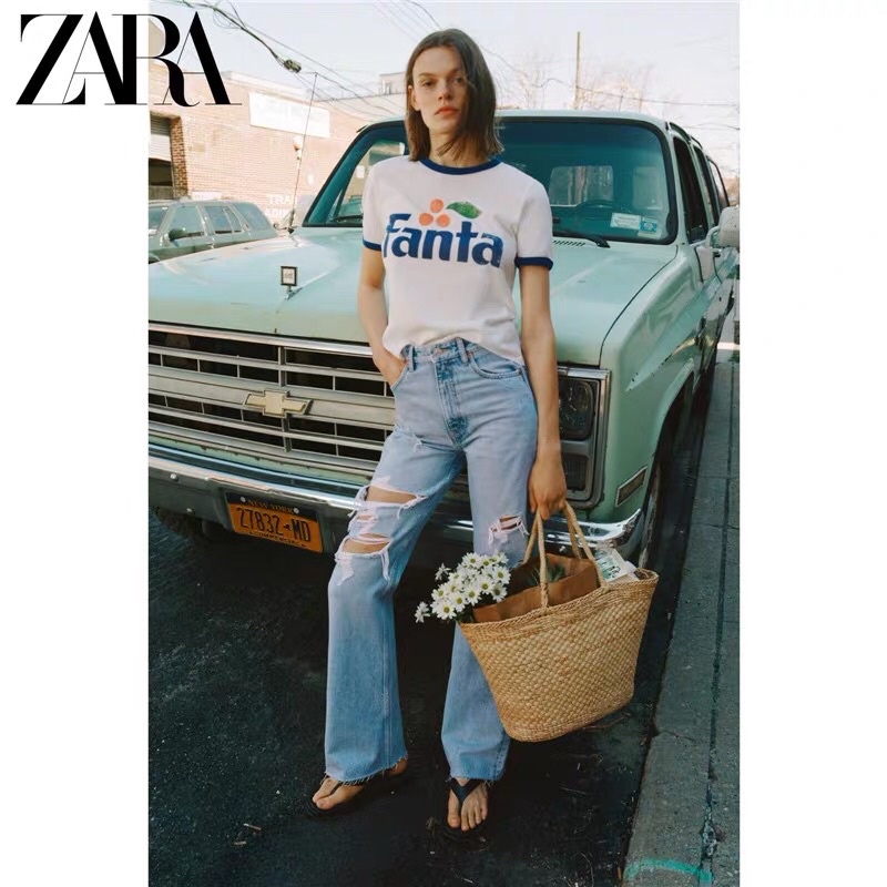 ÁO THUN ZARA IN HÌNH BRAND FANTA HÀNG XUẤT