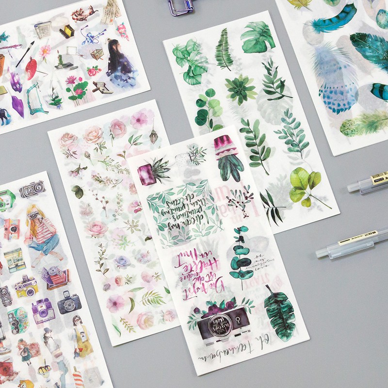 Set 3 tấm sticker trang trí sổ