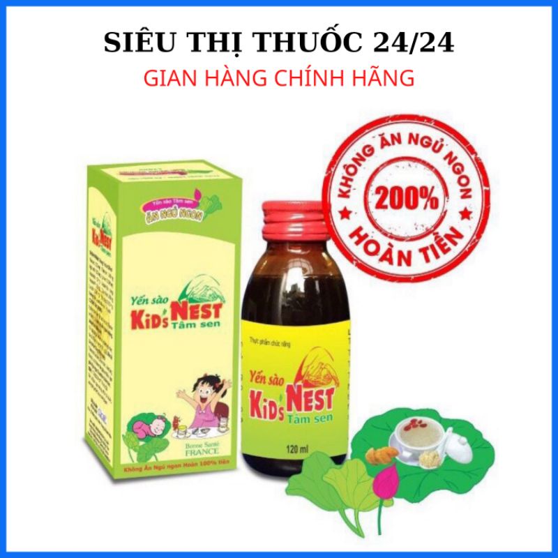 Yến sào Kids Nest Tâm Sen chai 120ml ⚡ CAM KẾT CHẤT LƯỢNG ⚡ Yến sào thơm ngon dễ uống tăng cường sức khỏe