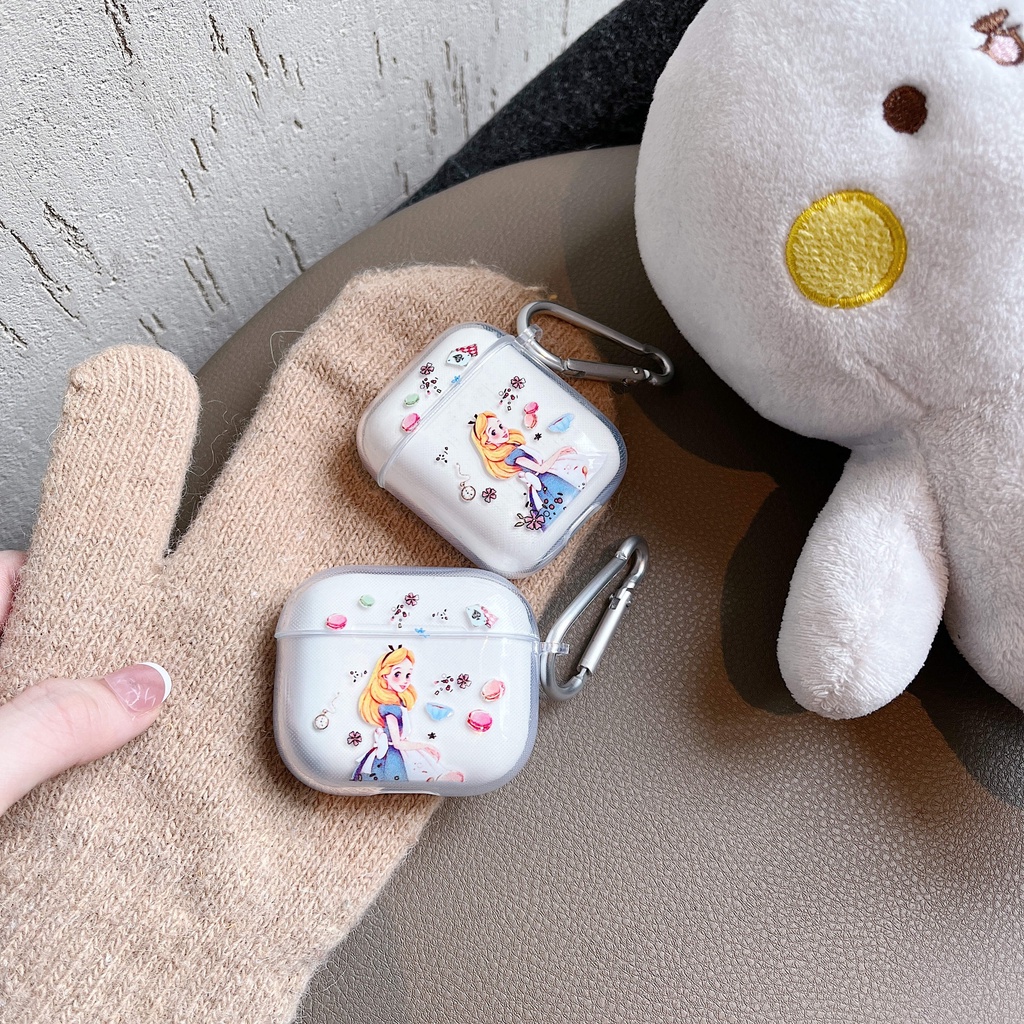 Vỏ Bảo Vệ Hộp Sạc Tai Nghe compatible AirPods3 compatible AirPods3 Apple compatible AirPods3 2021 Họa Tiết Công Chúa Disney Dễ Thương