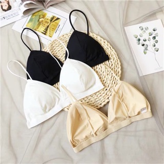 Bra cotton gân mềm