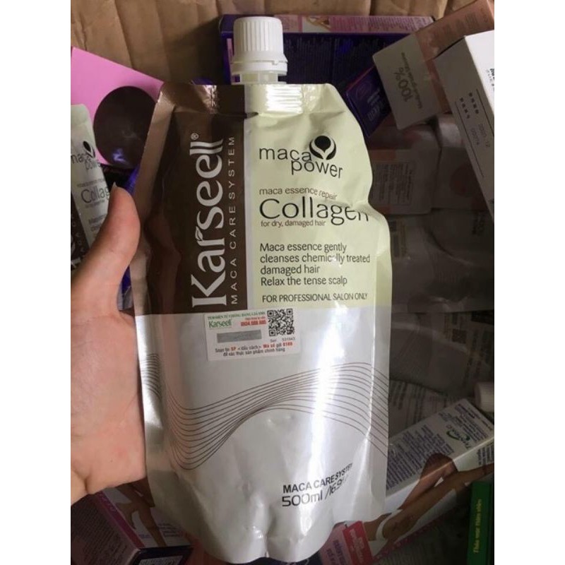 Ủ Hấp Tóc Phục Hồi Collagen Karseell 500ml