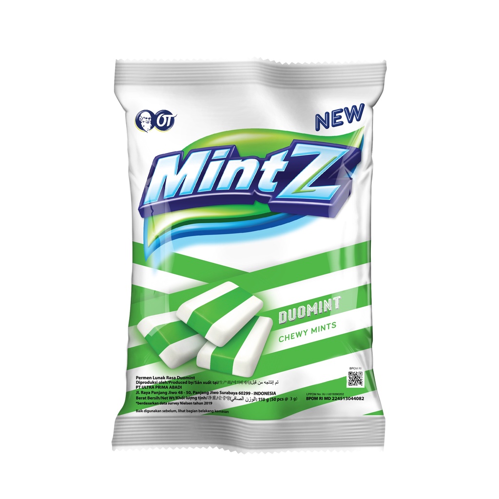 Kẹo Mềm Mintz Gói 150g (50 viên  x 3g)