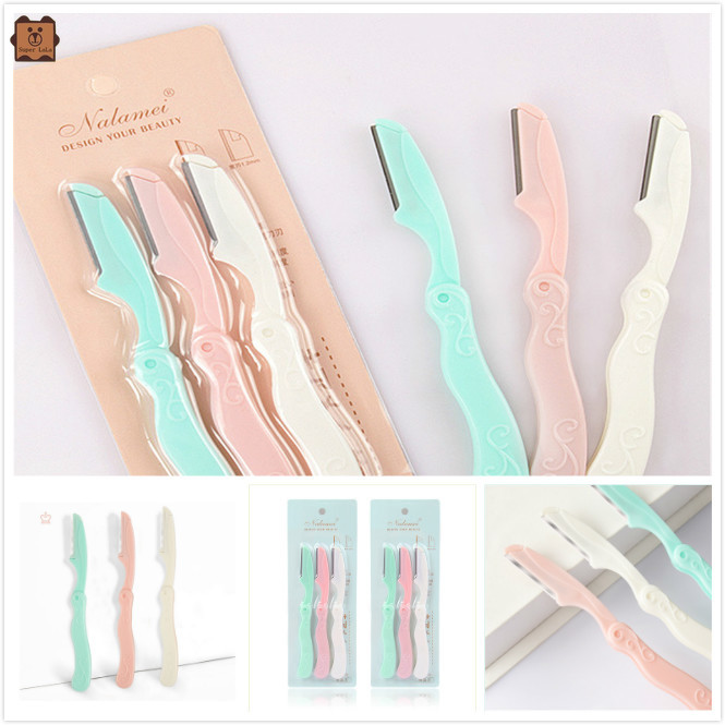 [Hàng mới về] Set 3 dụng cụ tỉa lông mày gấp gọn tiện dụng 14cm