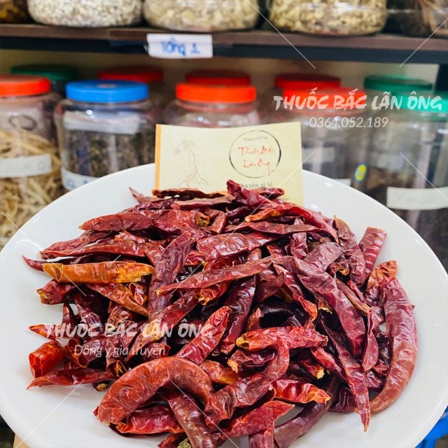 Trái ớt khô 500g ( ớt nguyên quả khô, thơm, cay nồng làm gia vị lẩu cay tứ xuyên )