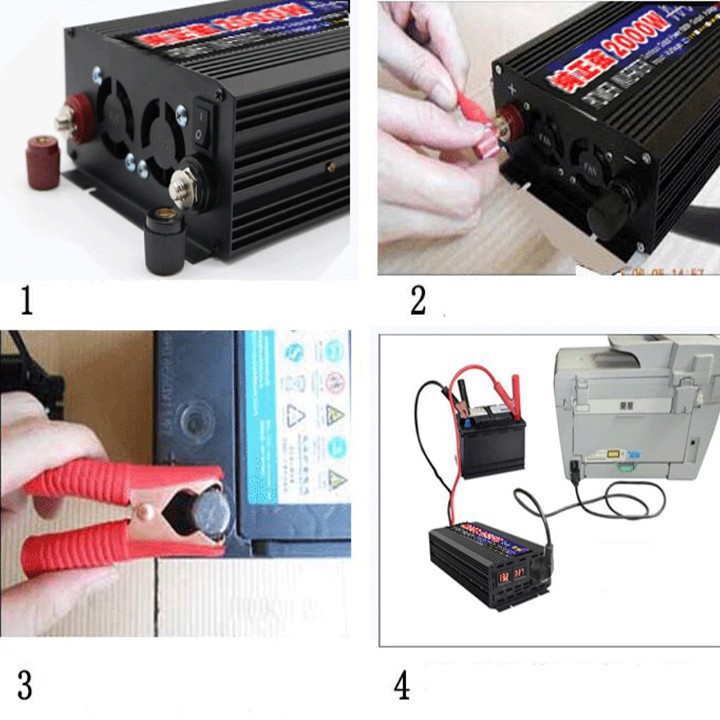 [Mã 155ELSALE giảm 7% đơn 300K] Máy Kích Điện Inverter 2000W Sin Chuẩn