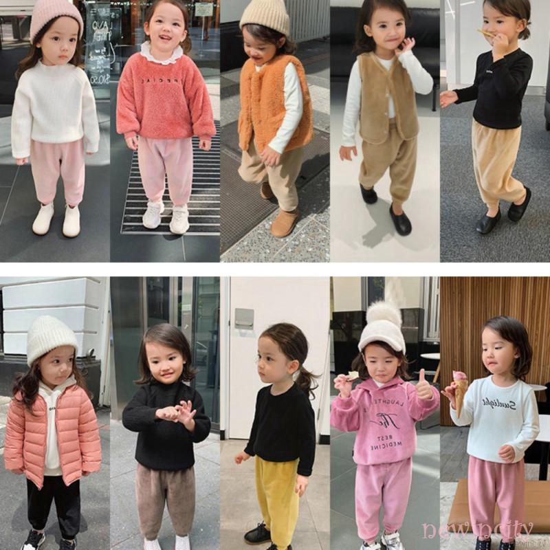 Quần jogger màu trơn dành cho bé gái