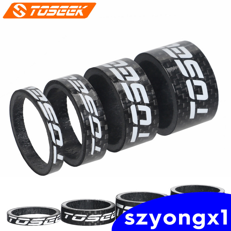 Best sale！ 4PCS Bicycle Headset Spacer 3K Carbon Fiber MTB Bike Headset Accessories